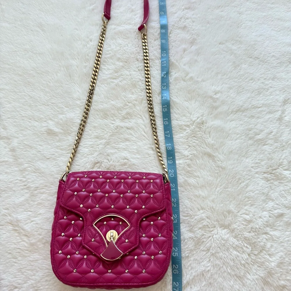 NWT!!! BVLGARI Divas Dream Bag Quilted Leather Medium Authentic Retail 1800$